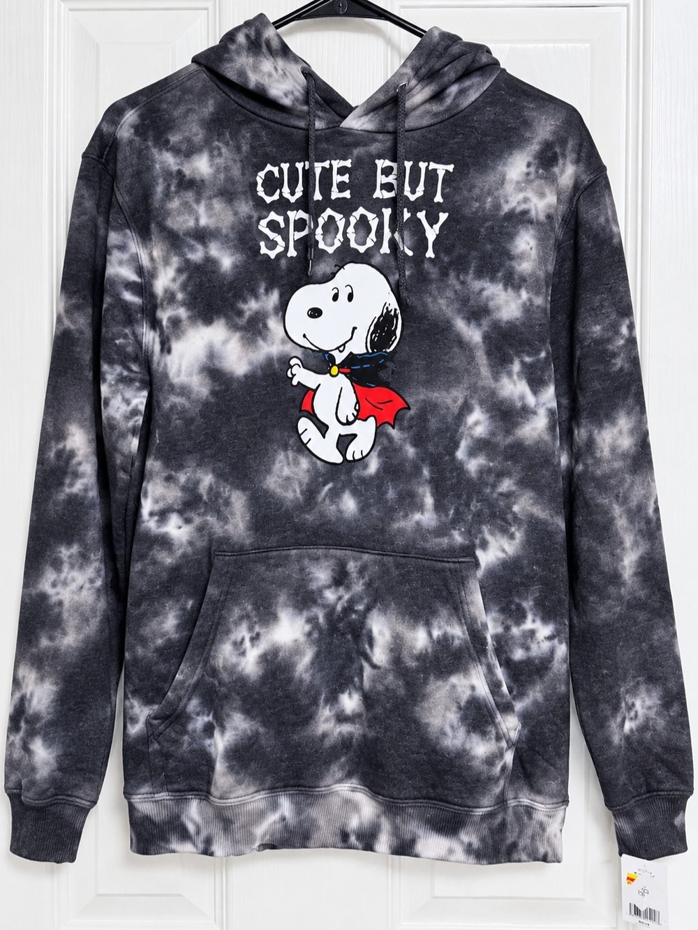 Peanuts Black and Red Hoodie Label Detail